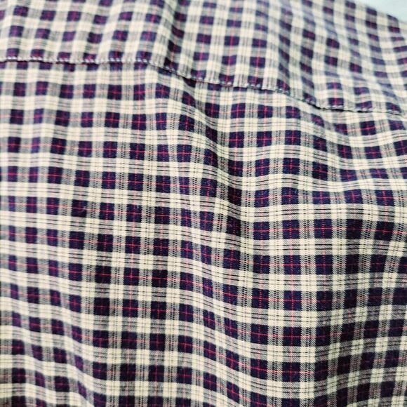 Tommy Hilfiger Button Down Plaid Shirt Brown Tan Men's L - Picture 4 of 16